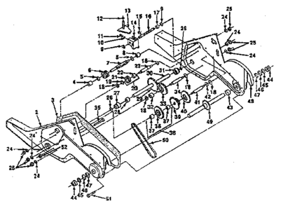 Transmission Diagram and Parts List for 917299652  Craftsman Tiller