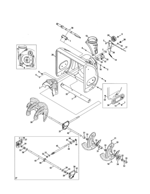Part Location Diagram of 684-05203A-4044 MTD HOUSING ASM-AUGER