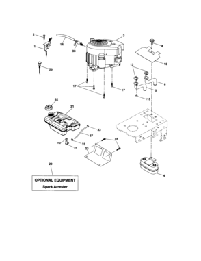 Engine Diagram and Parts List for 917273491  Craftsman Lawn Tractor
