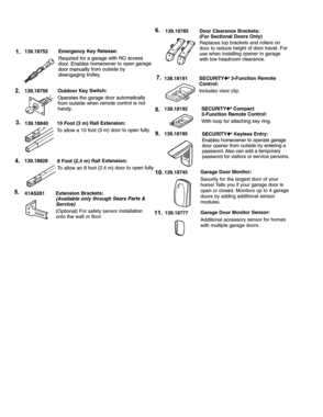 Part Location Diagram of 41A5258-10 Craftsman Garage door opener hardware bag