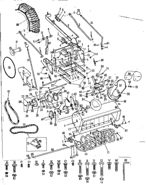 Replacement Parts Diagram and Parts List for 917804750  Craftsman Snow Blower