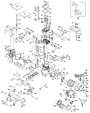 Replacement Parts Diagram and Parts List for 143836052  Craftsman Engine