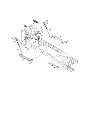 Rear Lift/lift Adjustment Diagram and Parts List for 247270550  Craftsman Lawn Tractor