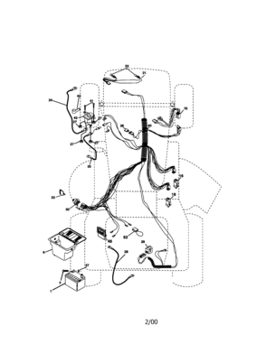 Electrical Diagram and Parts List for 917270680  Craftsman Lawn Tractor