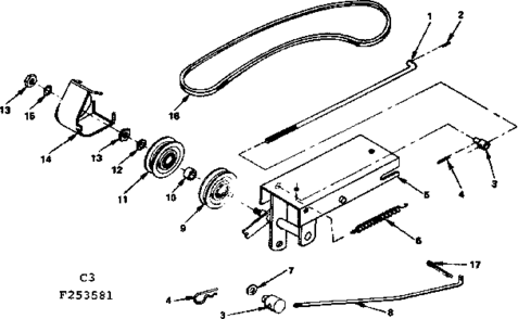 Ilder Assembly Diagram and Parts List for 917253591  Craftsman Lawn Mower
