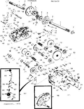 12 Garden Tractor/transaxle Diagram and Parts List for 917633A78  Craftsman Lawn Tractor