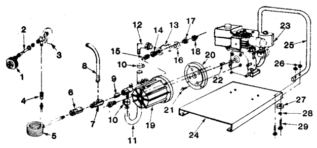 Replacement Parts Diagram and Parts List for 74208  Craftsman Pressure Washer