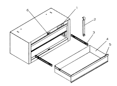 Part Location Diagram of F890 Craftsman Tool chest owner's manual