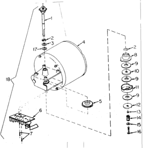 Motor Drive Assembly-model No. 139.656261 Diagram and Parts List for 139656261  Craftsman Garage Door Opener