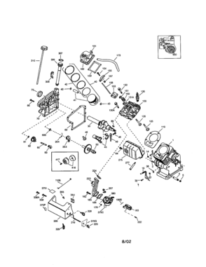 Cylinder/piston/crankshaft Diagram and Parts List for 143016001  Craftsman Engine