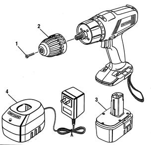 Diagram Diagram and Parts List for 973114130 Type 0 Craftsman Drill