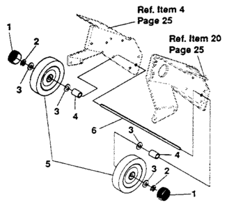 Wheel Diagram and Parts List for 536884420  Craftsman Snow Blower