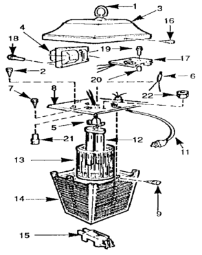 Part Location Diagram of 505-7054 Craftsman Grid assembly