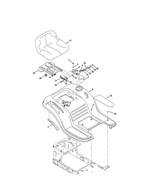 Seat Diagram and Parts List for 247289110  Craftsman Lawn Tractor