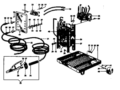 Unit Parts Diagram and Parts List for 11320170  Craftsman Welder