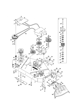 Part Location Diagram of 19A70039OEM MTD Lawn tractor mulch kit