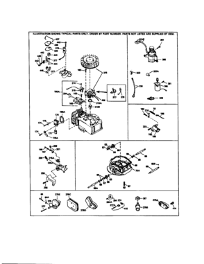 Mounting Flage Diagram and Parts List for 1430966010  Craftsman Engine