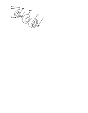 Wheels And Tires Diagram and Parts List for 917277270  Craftsman Lawn Tractor