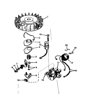 Magneto No. 610689a Diagram and Parts List for 143566142  Craftsman Engine