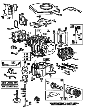 Engine 460777-1297-01 (71,500) Diagram and Parts List for 500460777-1297-01  Craftsman Engine