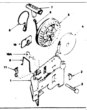 Rewind Starter Diagram and Parts List for 143354392  Craftsman Engine