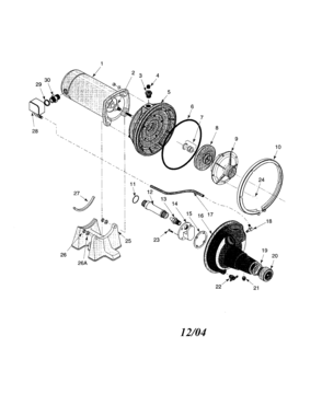 Pump Only Diagram and Parts List for 3902521  Craftsman Water Pump