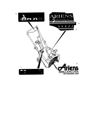 Decals Diagram and Parts List for 102938010  Craftsman Snow Blower
