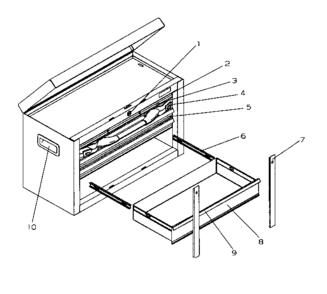 Chest Diagram and Parts List for 706597780  Craftsman Tool Stand & Cart