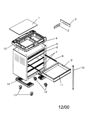 Tool Box Diagram and Parts List for 706594930  Craftsman Tool Stand & Cart