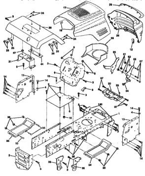Chassis And Enclosures Diagram and Parts List for 917256662  Craftsman Lawn Tractor