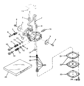 Carburetor No. 630982 Diagram and Parts List for 143571072  Craftsman Engine
