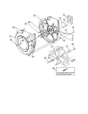 Impeller Housing Diagram and Parts List for 486250131  Craftsman Chipper Shredder