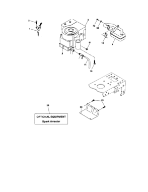 Engine Diagram and Parts List for 917275761  Craftsman Lawn Tractor