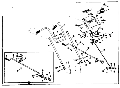 Handle And Control Panel Assembly Diagram and Parts List for 53690524  Craftsman Snow Blower