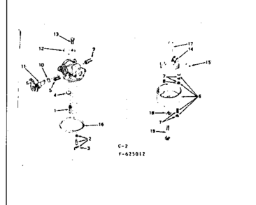 Carburetor Diagram and Parts List for 143625012  Craftsman Engine