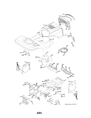 Chassis And Enclosures Diagram and Parts List for 917272910  Craftsman Lawn Tractor