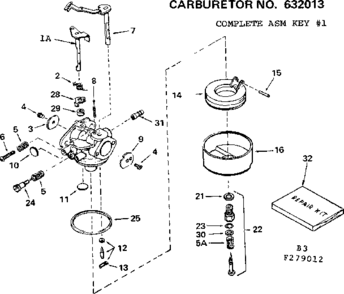 Part Location Diagram of 631973 Craftsman Lawn & garden equipment engine screw