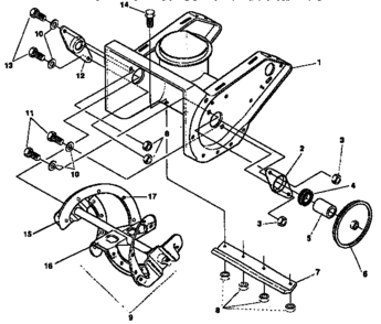 Auger Housing Repair Parts Diagram and Parts List for 536884432  Craftsman Snow Blower