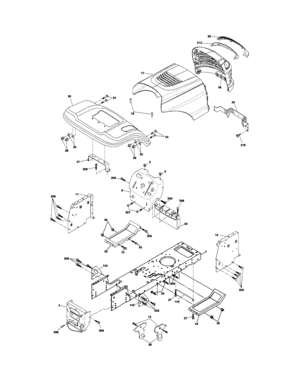 Chassis And Enclosures Diagram and Parts List for 917274352  Craftsman Lawn Tractor