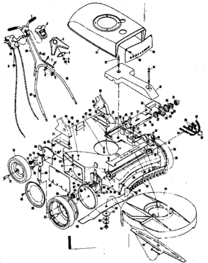 Replacement Parts Diagram and Parts List for 13197760  Craftsman Lawn Mower