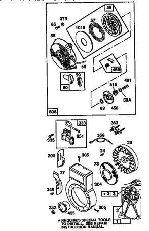 Engine 135212-0223-01 (71/500) Diagram and Parts List for 500135212-0223-01  Craftsman Engine