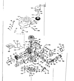 Basic Engine Diagram and Parts List for 143175042  Craftsman Engine
