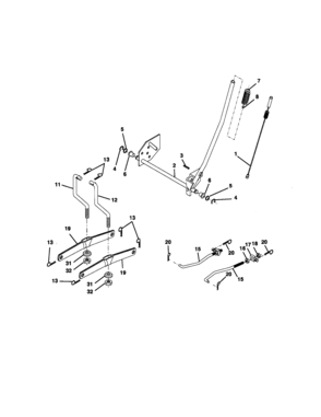 Lift Assembly Diagram and Parts List for 917271062  Craftsman Lawn Tractor