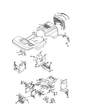 Chassis And Enclosures Diagram and Parts List for 917277190  Craftsman Lawn Tractor