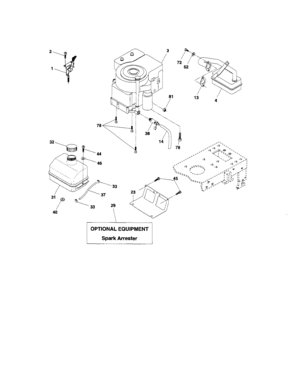 Engine Diagram and Parts List for 917275764  Craftsman Lawn Tractor