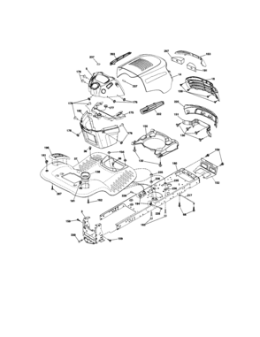 Chassis Diagram and Parts List for 917286120  Craftsman Lawn Tractor