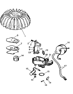 Part Location Diagram of 610563 Craftsman Flywheel
