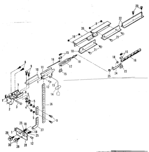 Rail Diagram and Parts List for 139663956  Craftsman Garage Door Opener
