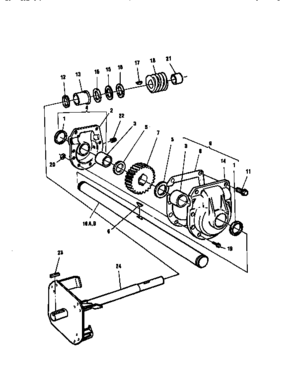 Gear Box Assembly Diagram and Parts List for 88427  Craftsman Snow Blower