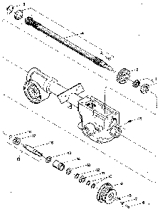 Drive shaft & input pinion shaft Diagram and Parts List for 98729904  Craftsman Tiller